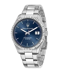 Maserati Men's Date Stainless Steel Metal Band Watch, 43mm