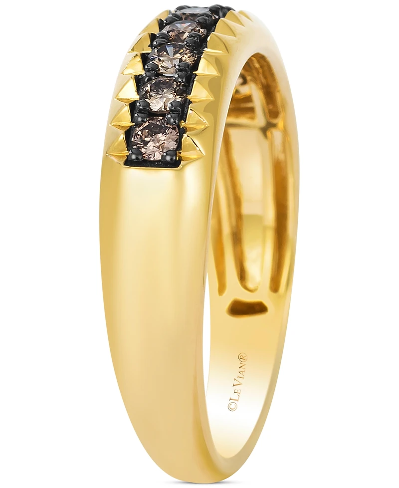 Le Vian Chocolatier Men's Chocolate Diamond Band (1/2 ct. t.w.) in 14k Gold