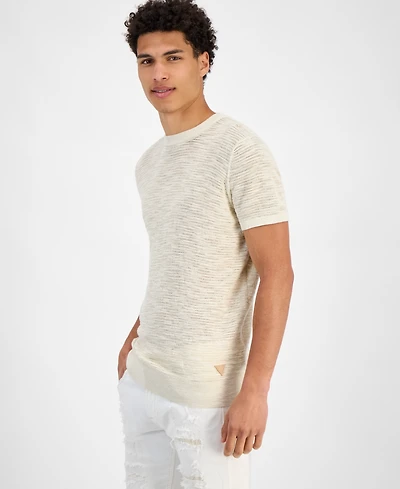 Guess Men's Goodwin Textured Short-Sleeve Sweater