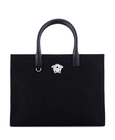 Pre-Owned Versace Large La Medusa Tote Embossed Canvas