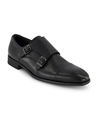 Karl Lagerfeld Paris Men's Double Monk Cap Toe Dress Shoe