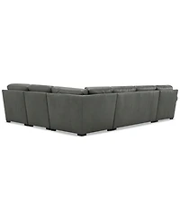 Radley Roll Arm 139" -Pc. Leather Square Corner Chaise Sectional