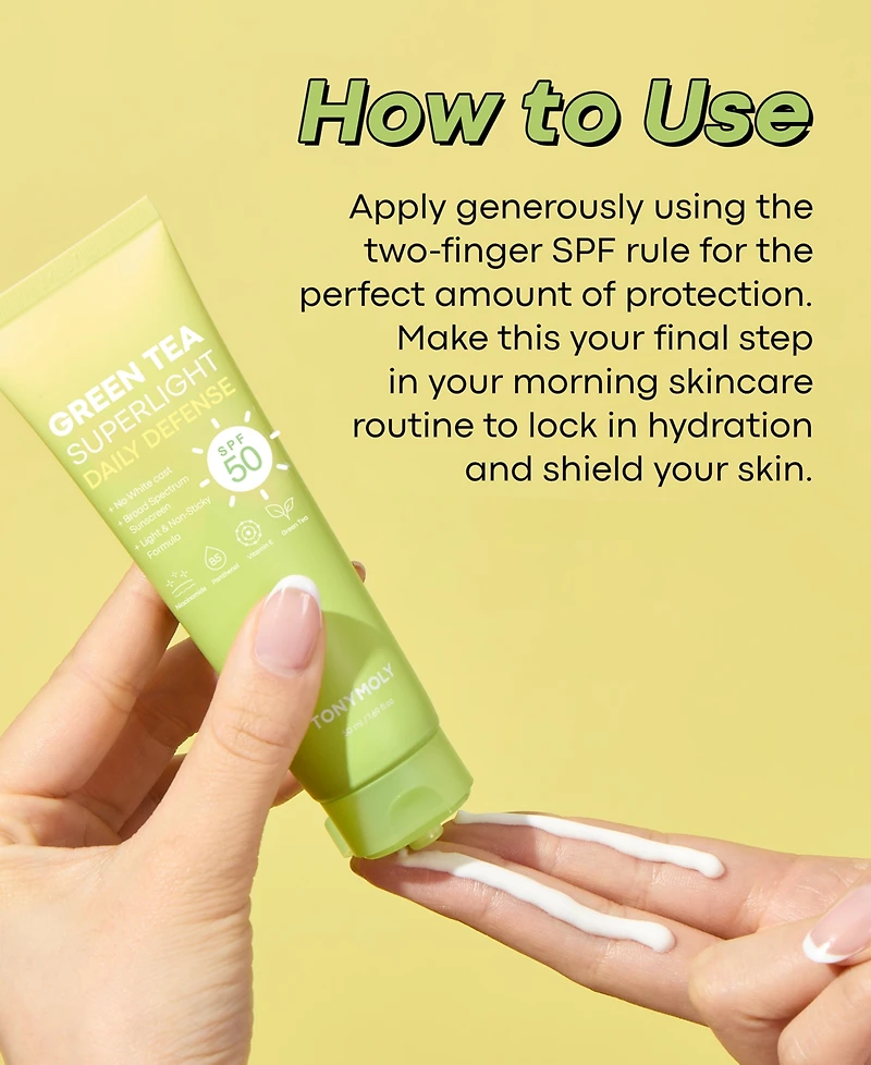 Tonymoly Green Tea Superlight Daily Defense Sunscreen