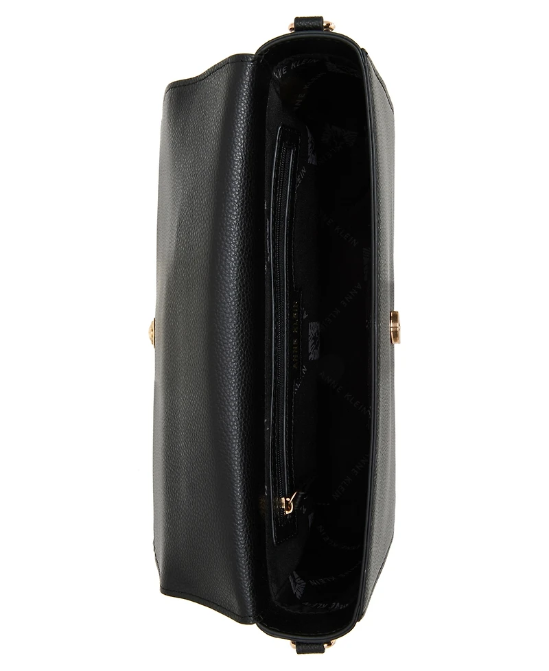 Anne Klein Belted Flap Small Satchel Bag