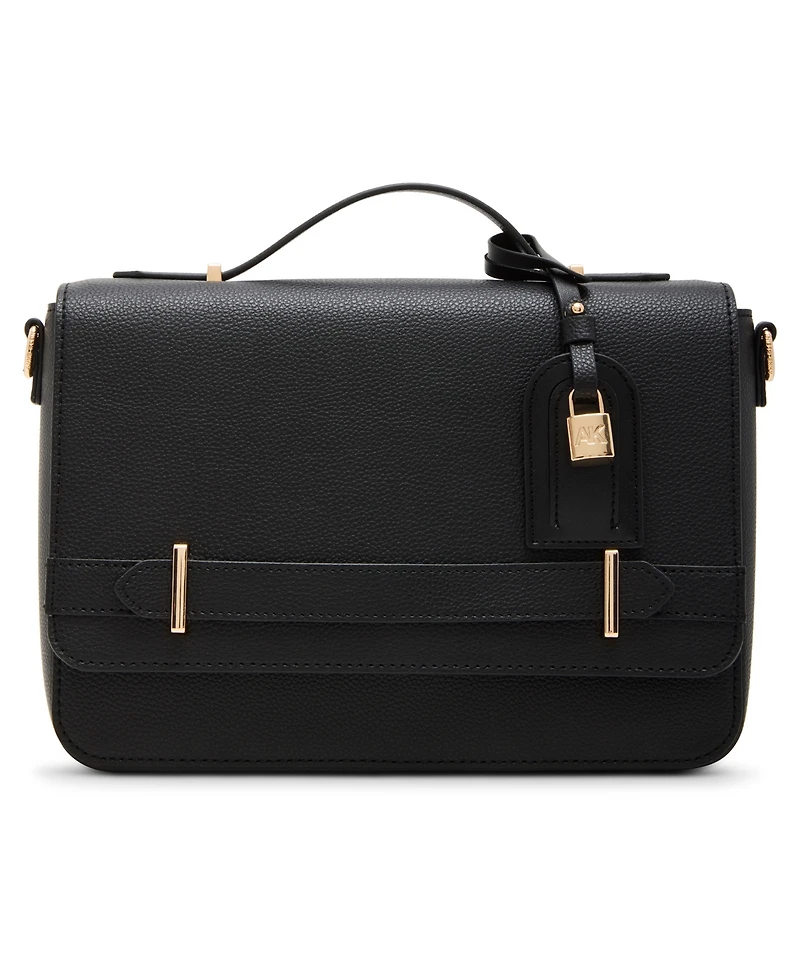 Anne Klein Belted Flap Small Satchel Bag