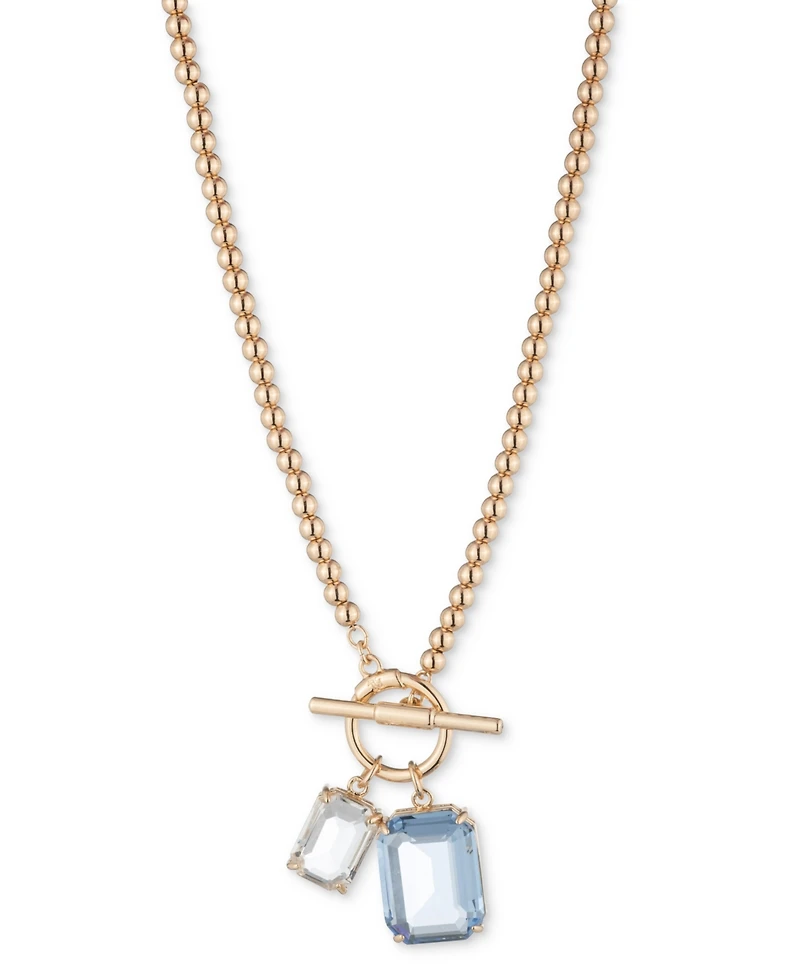 Lauren Ralph Lauren Gold-Tone Mixed Stone 16" Pendant Necklace