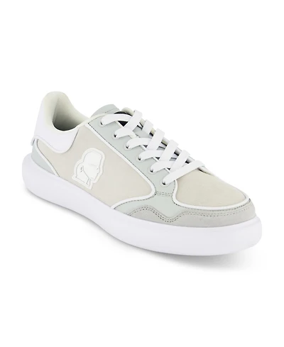 Karl Lagerfeld Paris Men's Side Patch Court Lace Up Sneakers