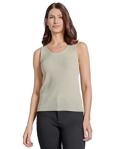 Jones New York Women's Sutton Ribbed Scoop-Neck Tank Top
