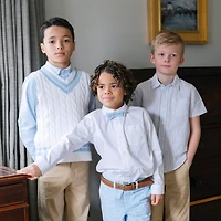 Hope & Henry Boys Long Sleeve Seersucker Button Down Shirt