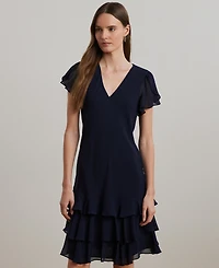 Lauren Ralph Women's Georgette Drop-Waist Dress