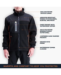 RefrigiWear Men's PolarForce Hybrid Fleece Jacket Warm Winter Coat, Lightweight, Flexible, Insulated Performance