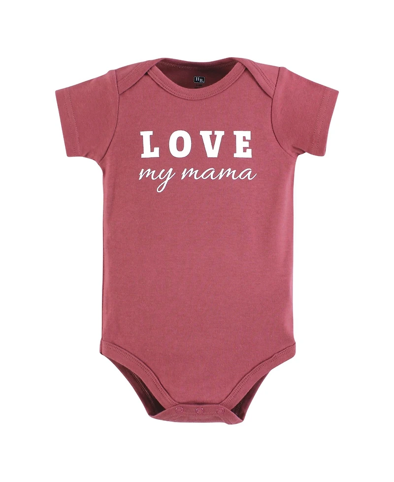 Hudson Baby Girls Essential 5-Piece Cotton Bodysuit Set