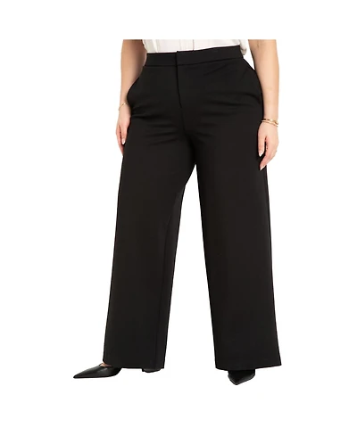 Eloquii Women's Tall The Ultimate Stretch Wide Leg Pant