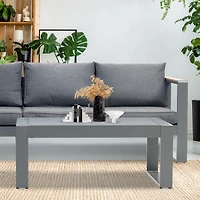 Aoodor Stylish and Durable Aluminum Outdoor Coffee Table Grey
