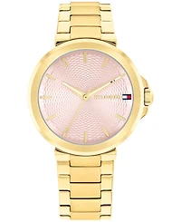 Tommy Hilfiger Women's Quartz Gold-Tone Stainless Steel Bracelet Watch, 34mm