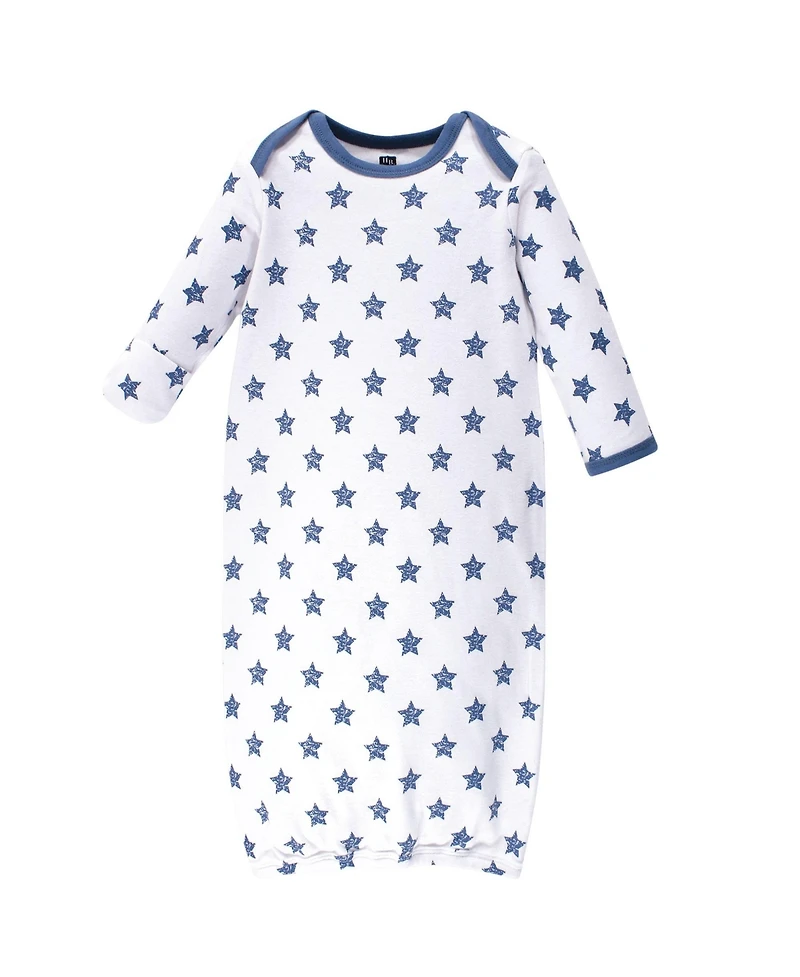 Hudson Baby Boys Four-Piece Set of Interlock Gowns
