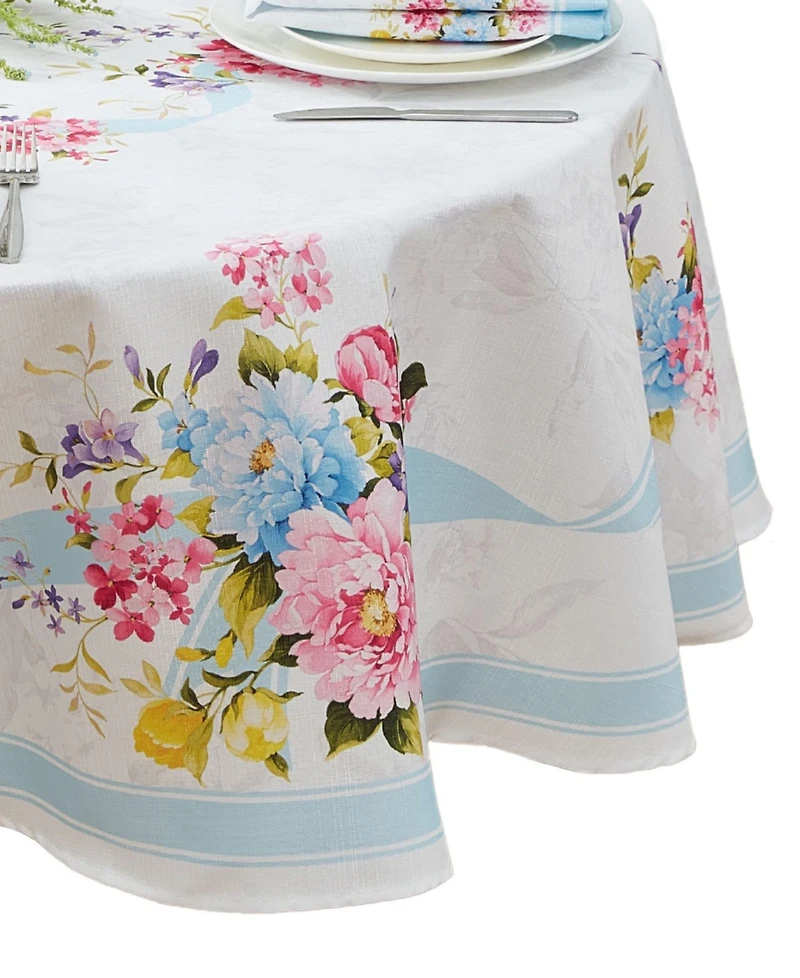 Elrene Rose Cottage Engineered Tablecloth, 70" Round