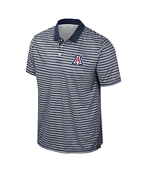Colosseum Men's Navy Arizona Wildcats Striped Polo Shirt