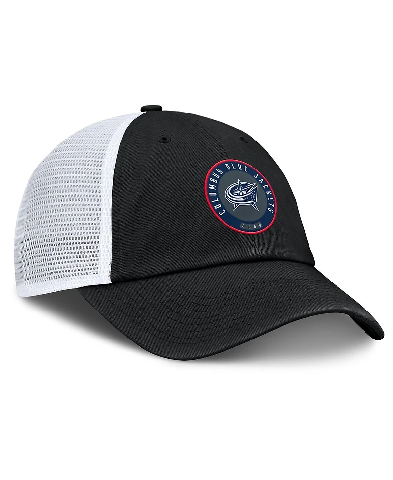 Fanatics Men's Black Columbus Blue Jackets Averie Trucker Adjustable Hat