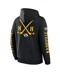 Fanatics Men's Black Nashville Predators Big City Legacy Fleece Pullover Hoodie