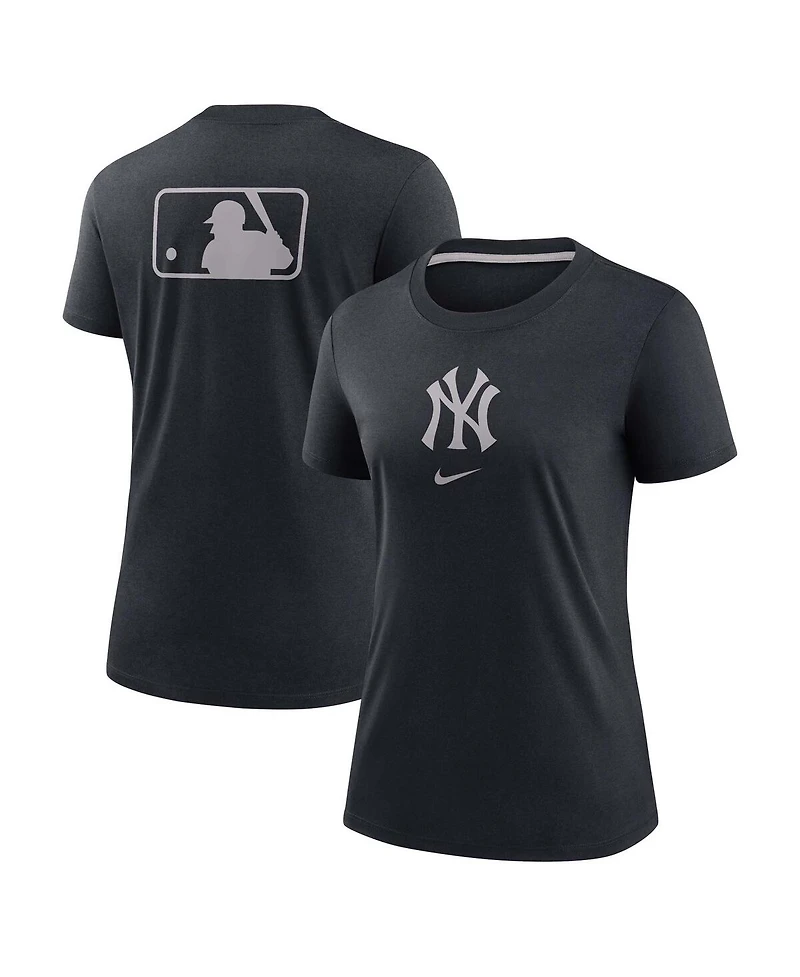 Nike Women's Navy New York Yankees Authentic Collection Early Work Tri-Blend T-Shirt