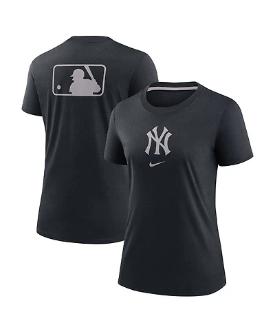 Nike Women's Navy New York Yankees Authentic Collection Early Work Tri-Blend T-Shirt