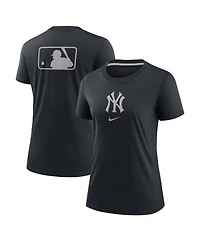 Nike Women's Navy New York Yankees Authentic Collection Early Work Tri-Blend T-Shirt