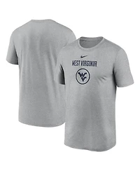 Nike Men's Heather Gray West Virginia Mountaineers On-Court Basketball Legend Practice Performance T-Shirt