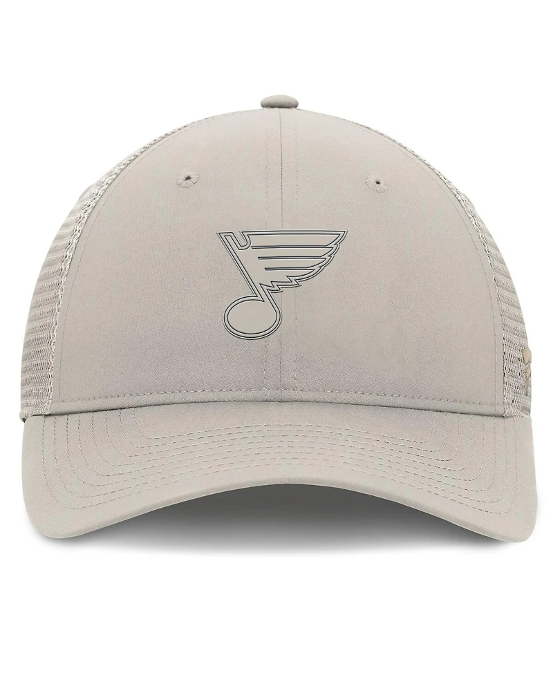 Fanatics Women's Tan St. Louis Blues Authentic Pro Road Trucker Adjustable Hat