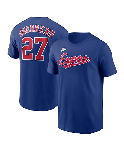 Nike Men's Vladimir Guerrero Blue Montreal Expos Cooperstown Collection Fuse Name Number T-Shirt