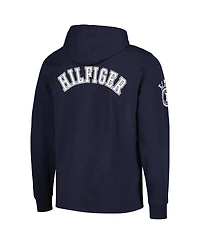 Tommy Hilfiger Men's Navy Chicago Bears Morgan Long Sleeve Hoodie T-Shirt