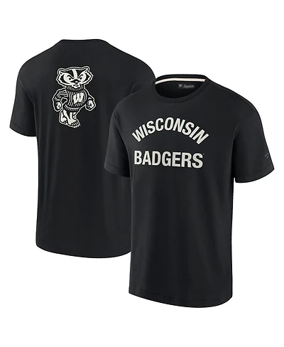 Fanatics Men's and Women's Black Wisconsin Badgers Elements Super Soft Short Sleeve T-Shirt