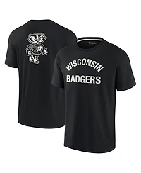 Fanatics Men's and Women's Black Wisconsin Badgers Elements Super Soft Short Sleeve T-Shirt