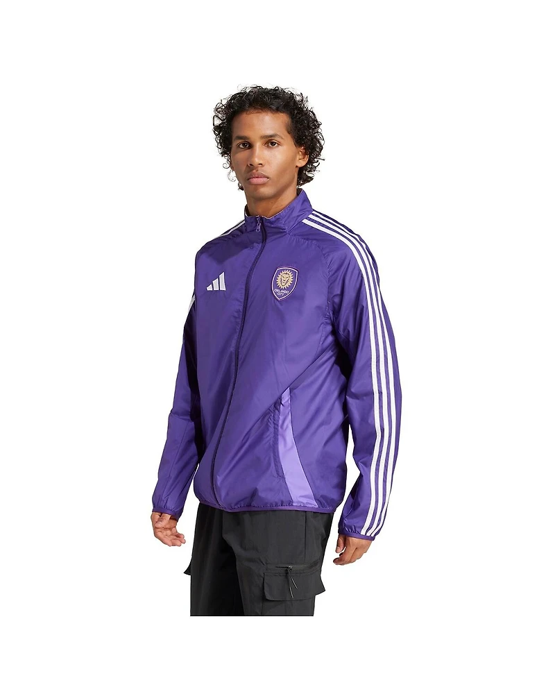 Adidas Men's Purple/White Orlando City Sc 2025 Anthem Reversible Full-Zip Jacket