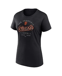 Fanatics Women's Black San Francisco Giants Team Arrival T-Shirt