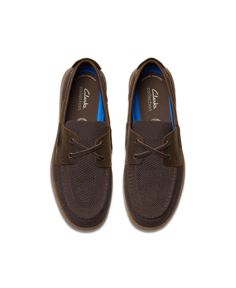 Clarks Men's Flexway Tie Casual Slip On Boat Shoe