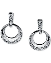 Giani Bernini Cubic Zirconia Pave Doorknocker Drop Earrings, Exclusively at Macy's