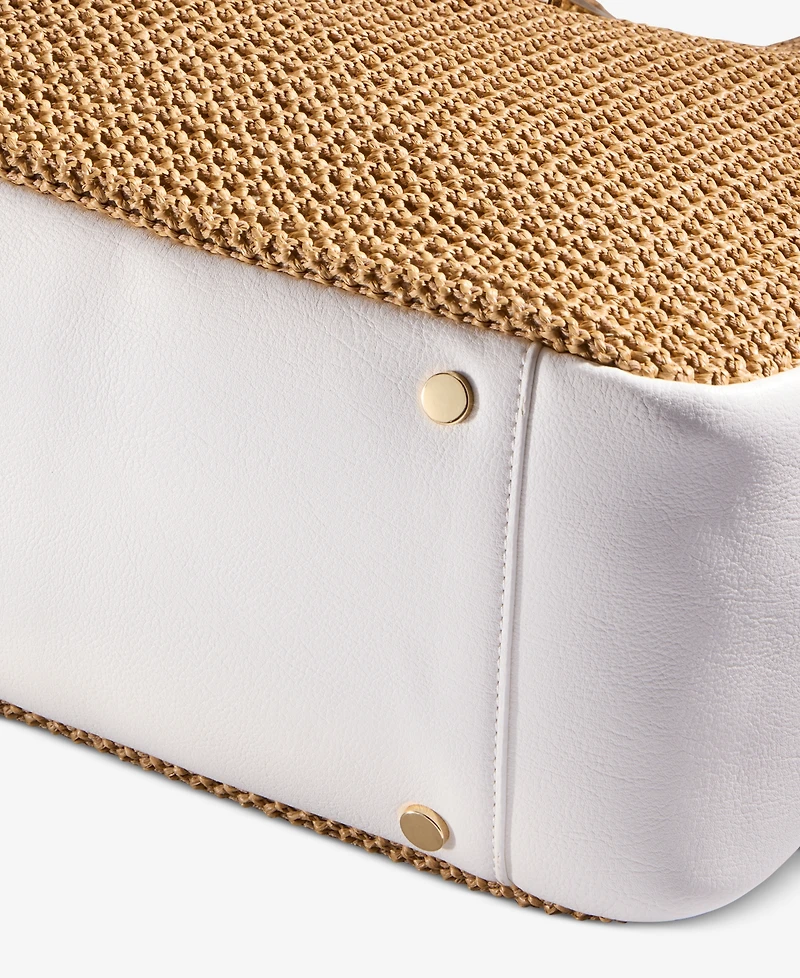 I.n.c. International Concepts Salee Straw Shoulder Bag, Exclusively at Macy's