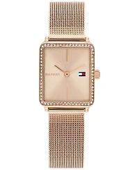 Tommy Hilfiger Women's Quartz Carnation Gold-Tone Stainless Steel Bracelet Watch, 21.3mm