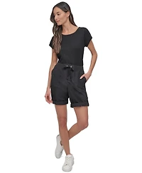 Dkny Sport Women's Smocked-Waist Convertible Shorts
