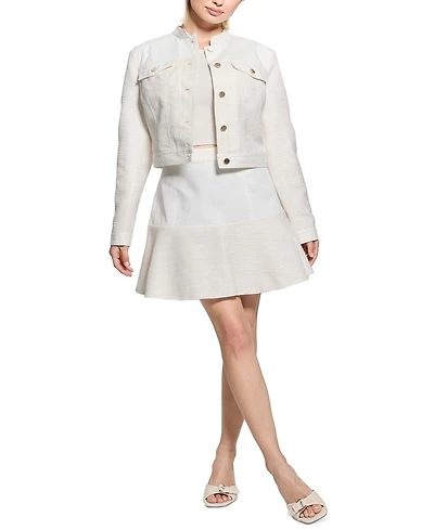 Guess Women's Elsie Mixed Media Skirt