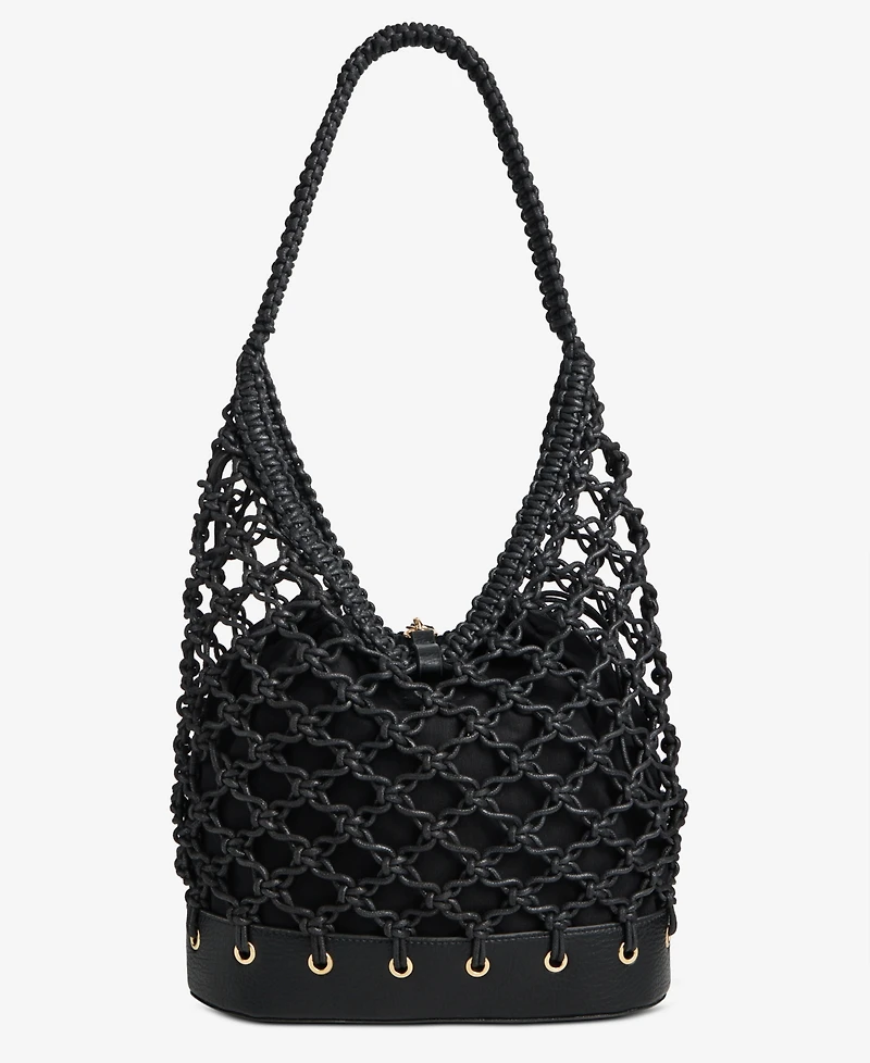 I.n.c. International Concepts Kahtt Macrame Hobo Bag, Exclusively at Macy's