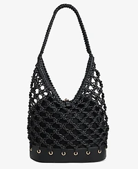 I.n.c. International Concepts Kahtt Macrame Hobo Bag, Exclusively at Macy's
