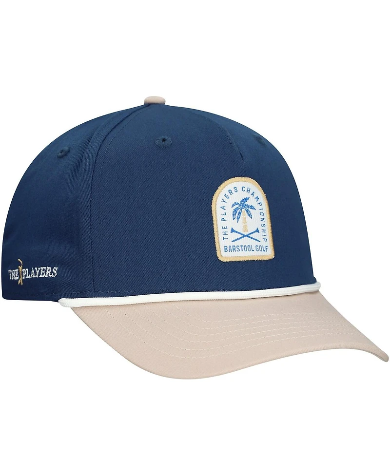 Barstool Golf Men's Navy The Players Tropical Small Patch Rope Snapback Hat