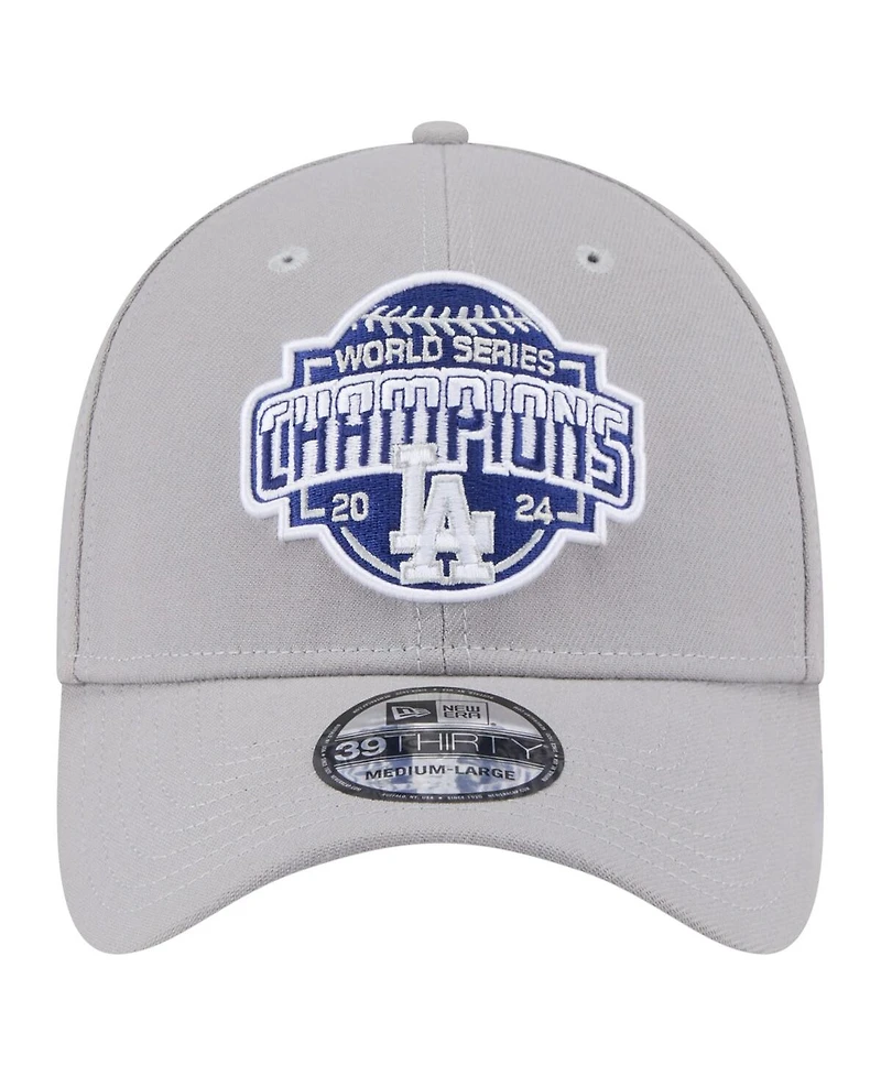 New Era Men's Gray Los Angeles Dodgers 2024 World Series Champions 39THIRTY Flex Hat