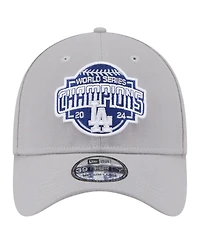 New Era Men's Gray Los Angeles Dodgers 2024 World Series Champions 39THIRTY Flex Hat