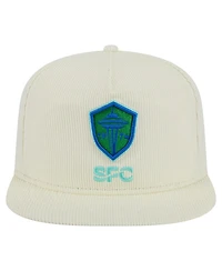 New Era Men's Cream Seattle Sounders Fc 2025 Kickoff Snapback Golfer Hat