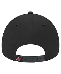 New Era Men's Black Atlanta Braves 9FORTY A-Frame Adjustable Hat