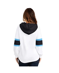 G-iii 4Her by Carl Banks Women's White Utah Hockey Club Goal Zone Long Sleeve Lace-Up Hoodie T-Shirt