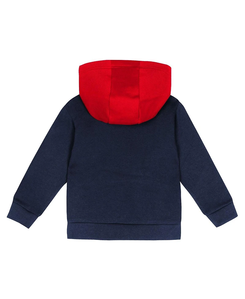 Outerstuff Toddler 2-Piece Red/Navy Atlanta Braves Wind Up Pullover Hoodie and Sweatpants Set